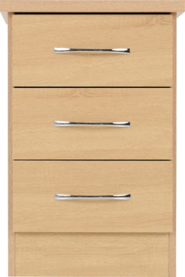 Roma 3 Drawer Bedside