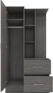 Cairo 1 Door Mirrored Open Shelf Wardrobe - Property Letting Furniture