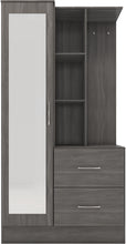 Load image into Gallery viewer, Cairo 1 Door Mirrored Open Shelf Wardrobe - Property Letting Furniture

