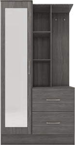 Cairo 1 Door Mirrored Open Shelf Wardrobe - Property Letting Furniture