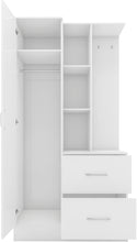 Load image into Gallery viewer, Cairo 1 Door Mirrored Open Shelf Wardrobe - Property Letting Furniture
