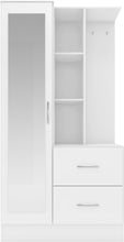 Load image into Gallery viewer, Cairo 1 Door Mirrored Open Shelf Wardrobe - Property Letting Furniture
