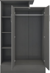 Cairo 2 Door Petite Open Shelf Wardrobe - Property Letting Furniture