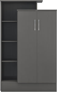 Cairo 2 Door Petite Open Shelf Wardrobe - Property Letting Furniture