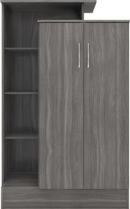 Cairo 2 Door Petite Open Shelf Wardrobe - Property Letting Furniture