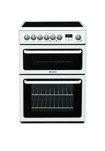 WHITE - Double Cavity Free Standing Electric Cooker (600mm Wide) - Property Letting Furniture