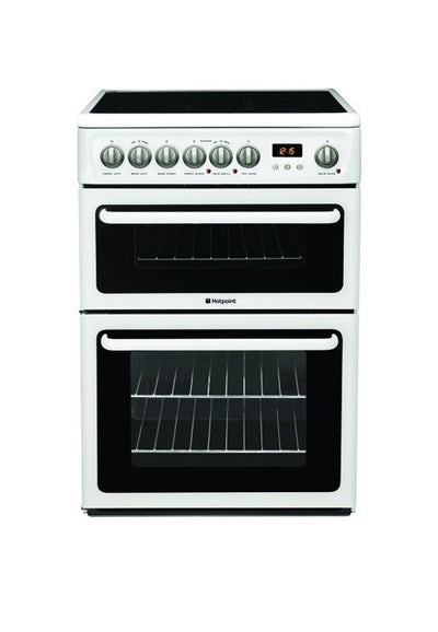 WHITE - Double Cavity Free Standing Electric Cooker (600mm Wide) - Property Letting Furniture